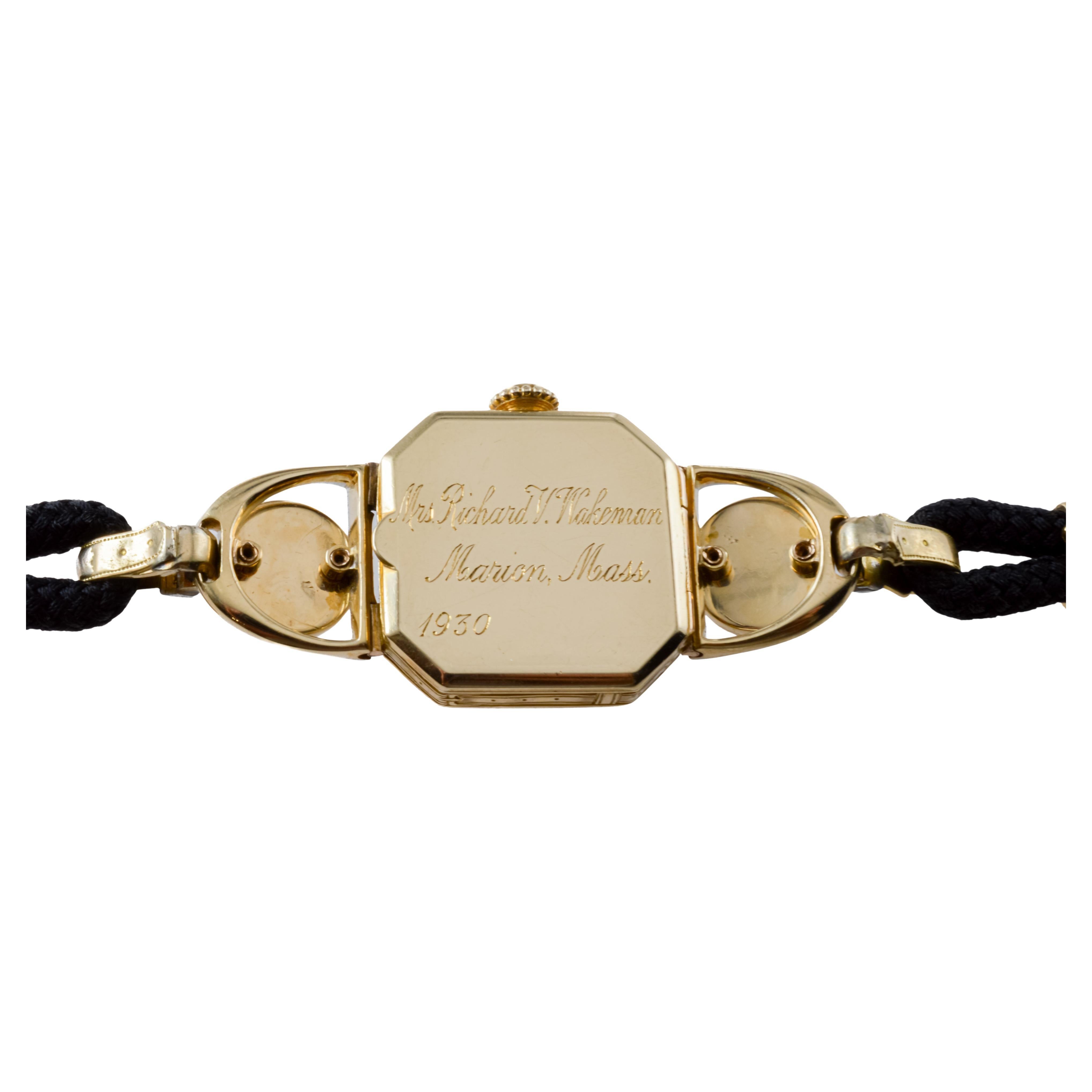 Marcus & Co. 18Kt Gold CUSTOM MADE Reitsportthema  Uhr ca. 1930er Jahre 8