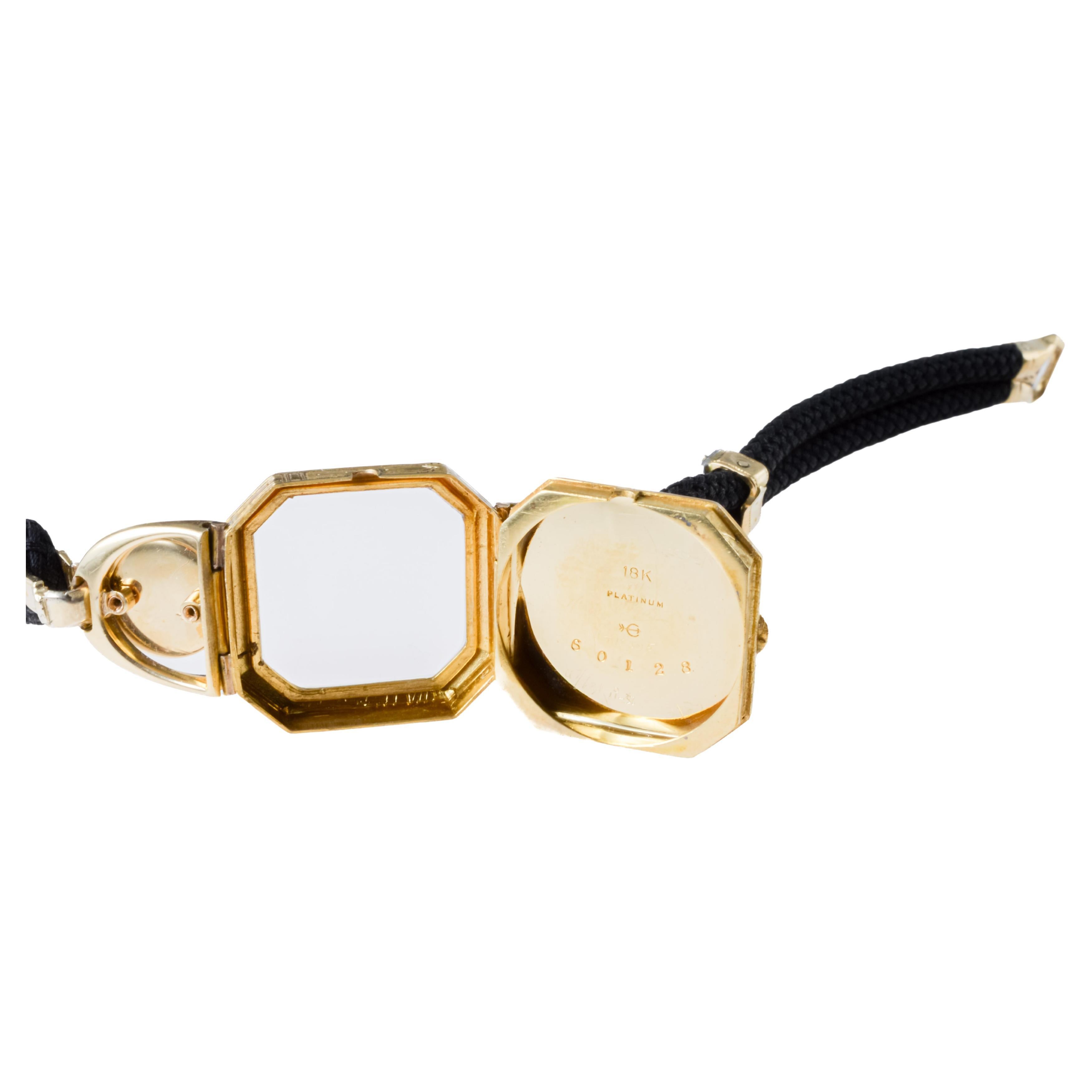 Marcus & Co. 18Kt Gold CUSTOM MADE Reitsportthema  Uhr ca. 1930er Jahre 10