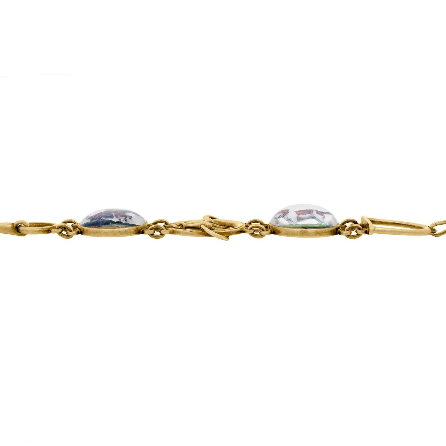 MARCUS & CO. Art Deco 14k Essex Crystal Bracelet In Good Condition For Sale In Narberth, PA