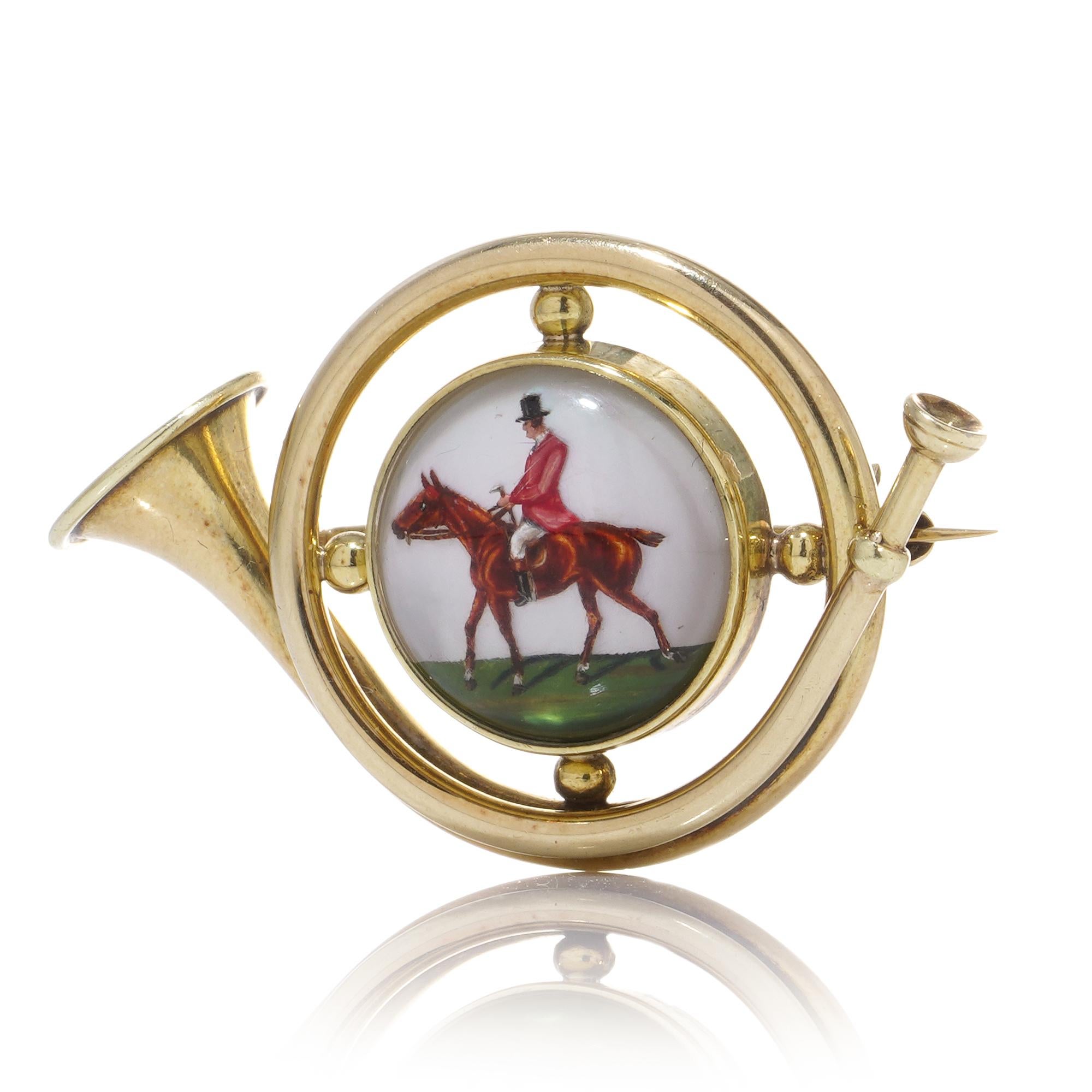 Art Nouveau Essex Crystal Brooch by Marcus & Co. (Circa 1910)
Maker: Marcus & Co.
Period: Art Nouveau
Year of Creation: Circa 1910
Metal: 14kt Yellow Gold
Weight: 9.5 grams
Dimensions: 3.6 x 2.2 cm

Design Overview:
This exquisite brooch, crafted by