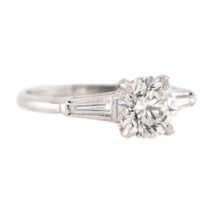 MARCUS & CO. Retro Platinum Diamond Engagement Ring 1.01ct