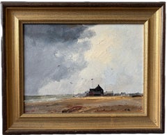 Marcus Ford, Modern British, Bawdsey beach scene, Impressionist oil painting