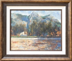 "Mallorca Mountain Range" Large Impressionistic Landscape Painting of Spain