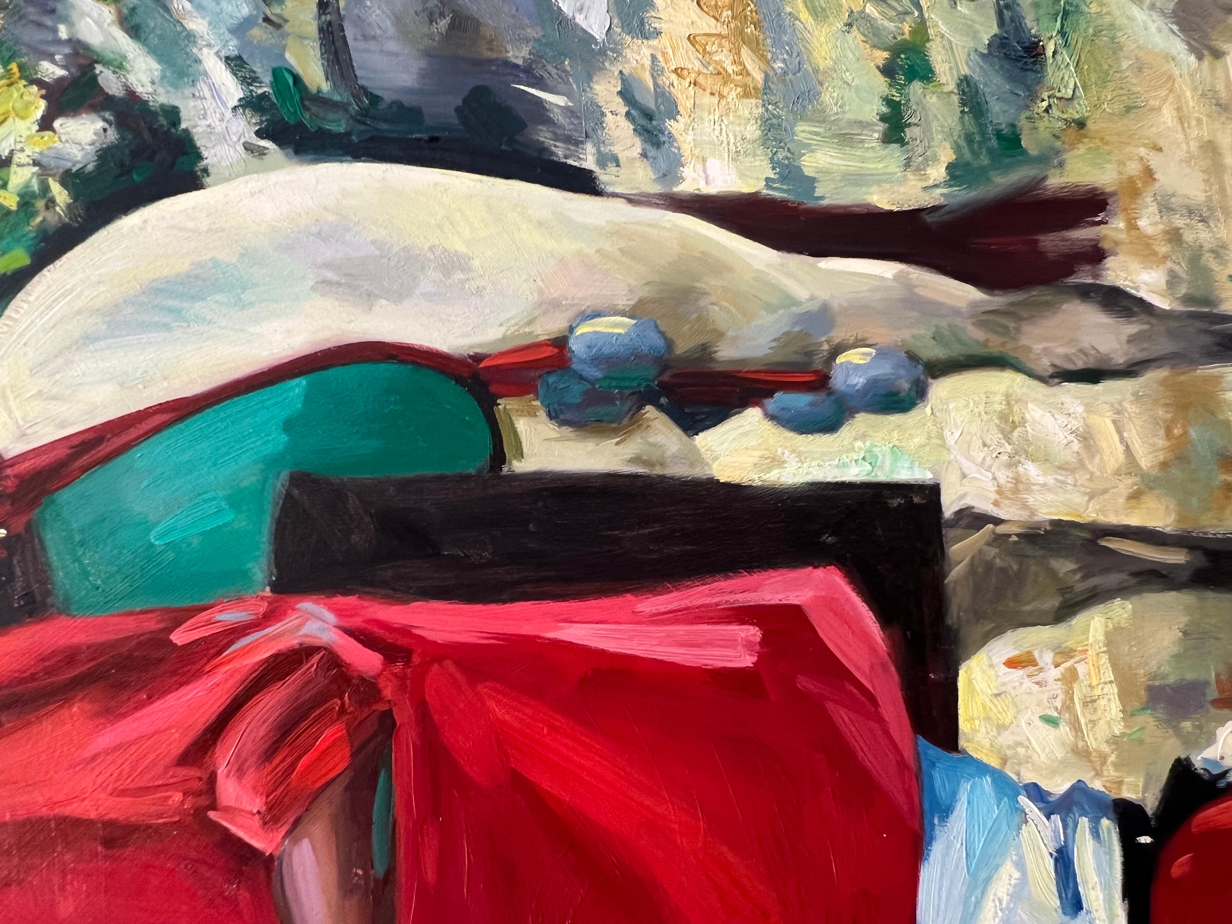 Reiter und Pferde, Manipur – Painting von Marcus Hodge