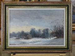 Original Oil on Canvas by Marcus Holley Ford, "Winter near Thorpness"