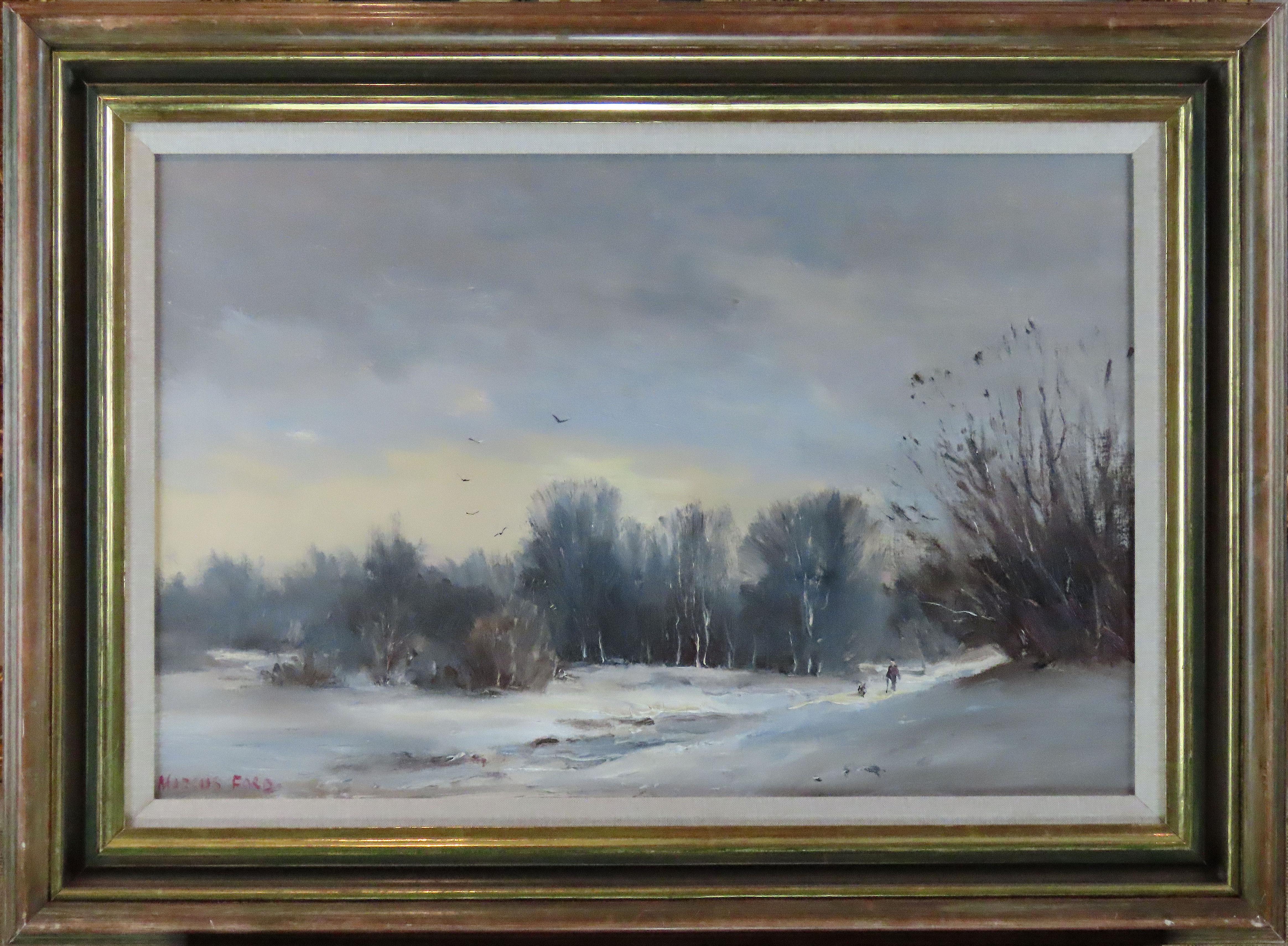 Original Oil on Canvas by Marcus Holley Ford, "Winter near Thorpness"