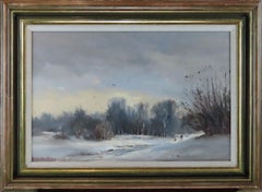 Original Oil on Canvas by Marcus Holley Ford, "Winter near Thorpness"