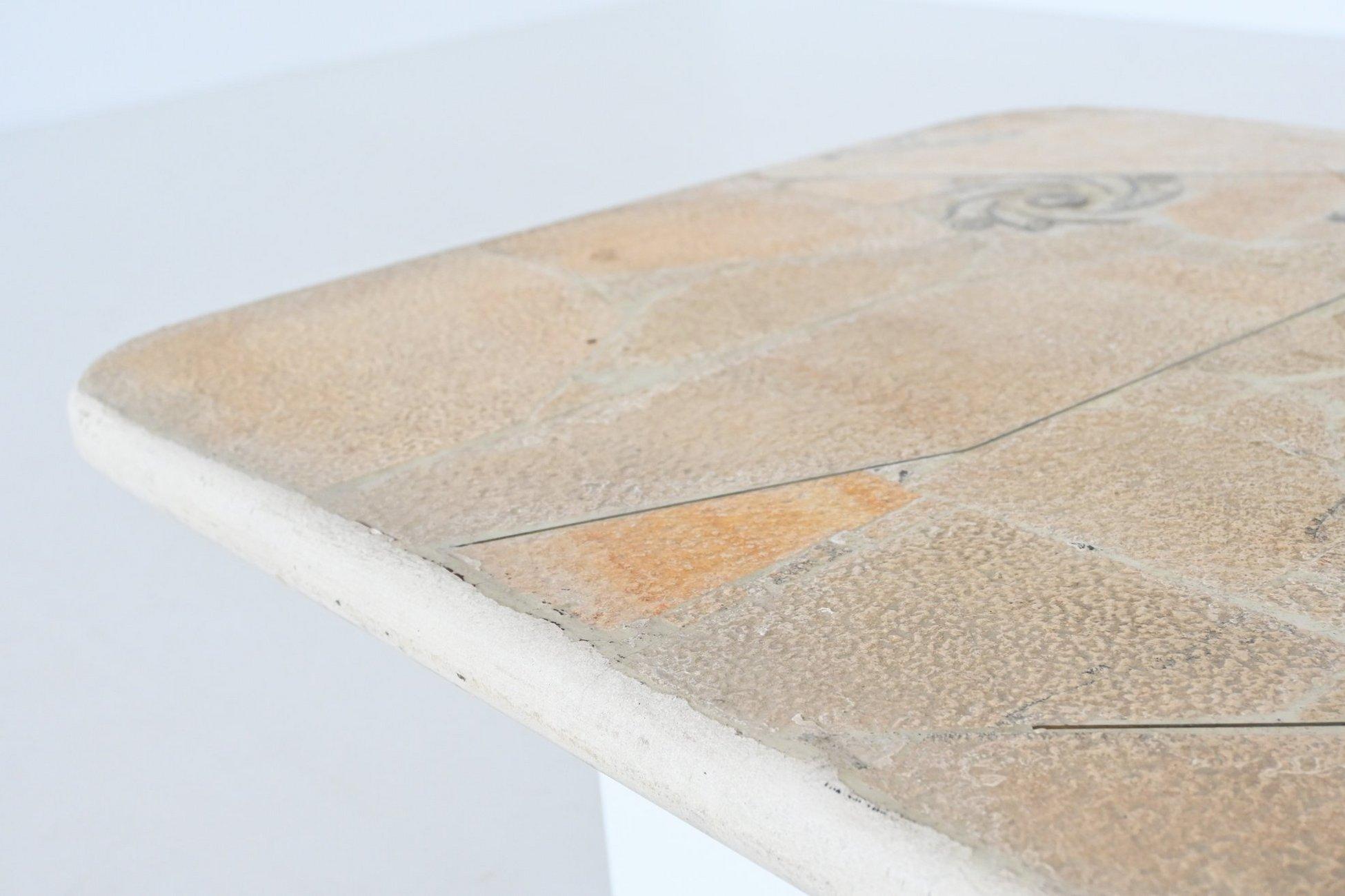 Marcus Kingma square shaped coffee table in white The Netherlands 1992 4