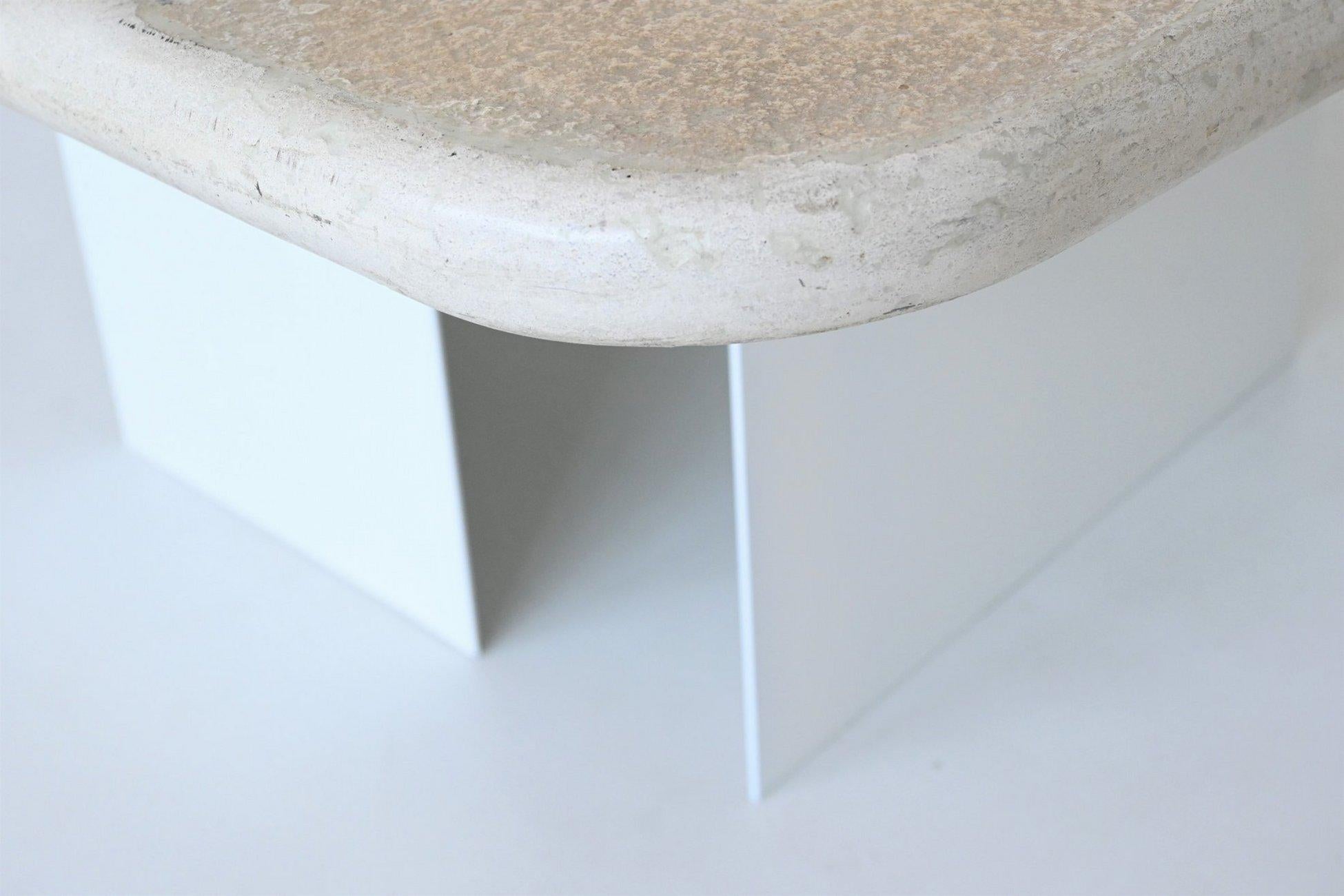 Marcus Kingma square shaped coffee table in white The Netherlands 1992 6