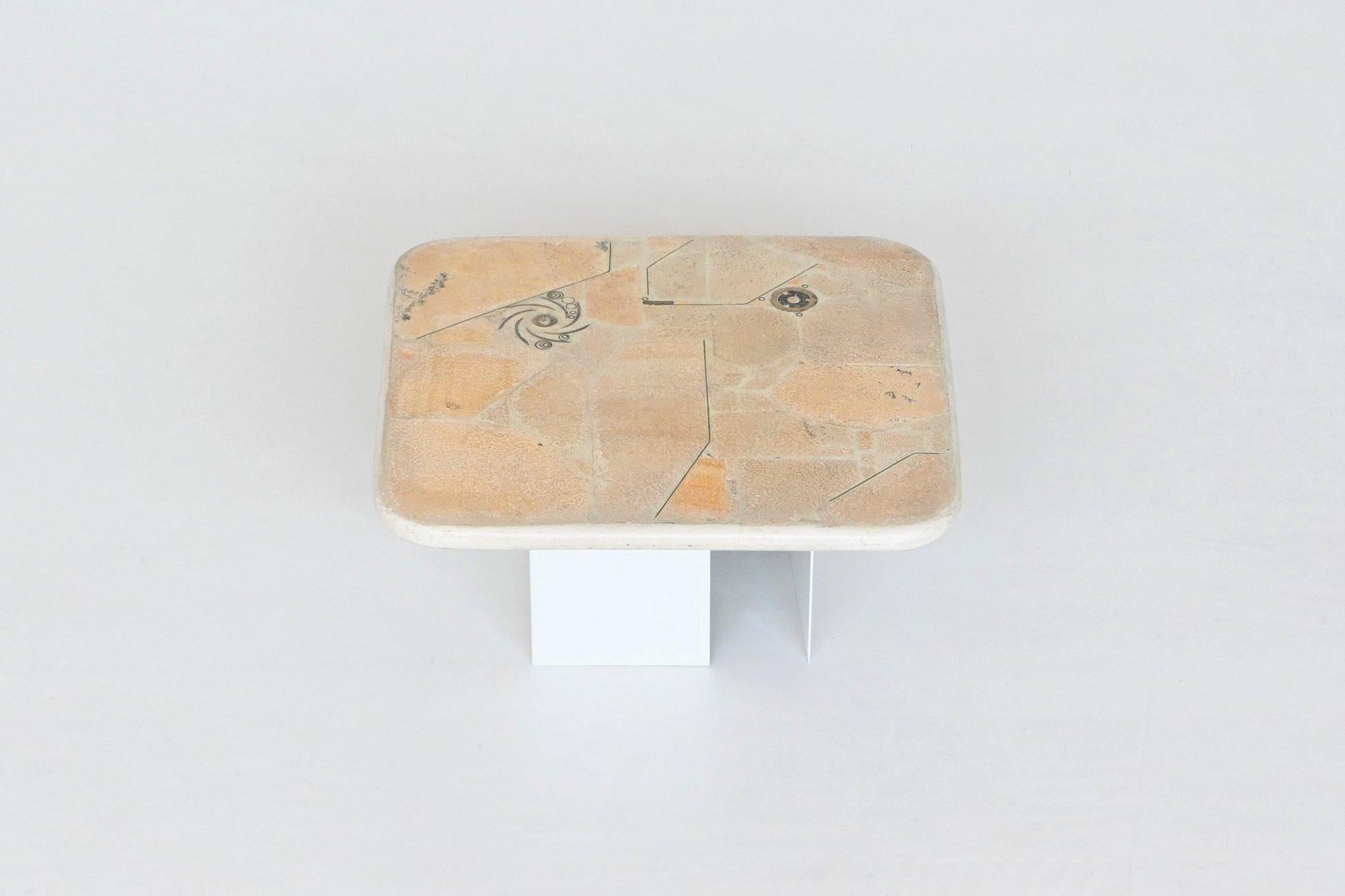 Marcus Kingma square shaped coffee table in white The Netherlands 1992 7