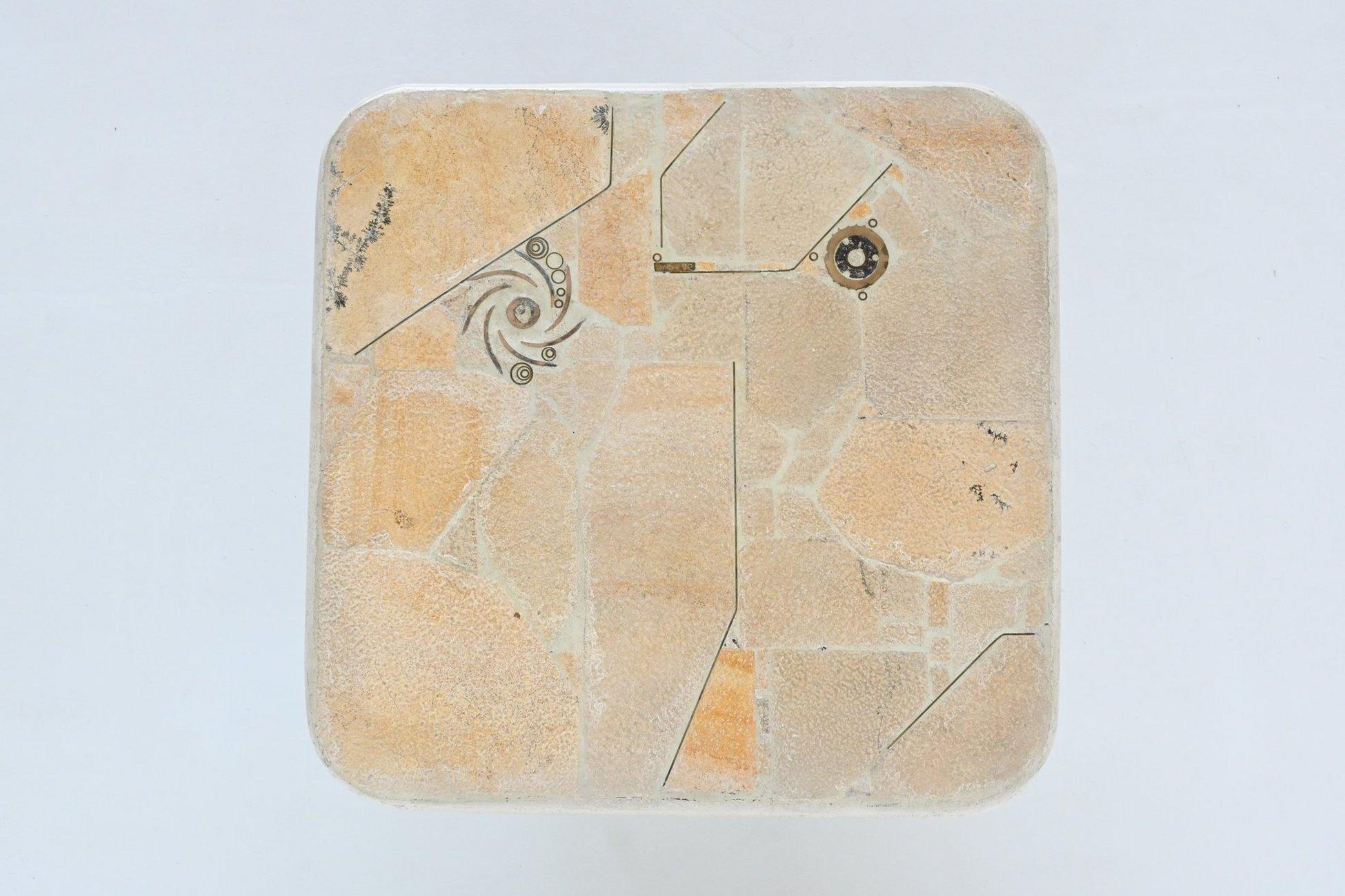 Marcus Kingma square shaped coffee table in white The Netherlands 1992 9