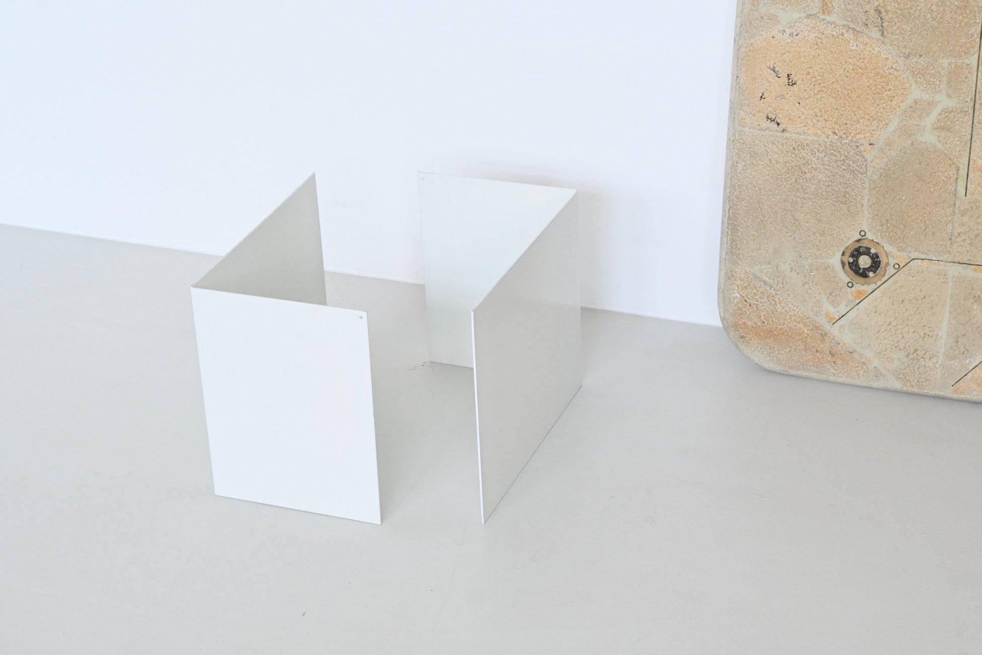 Marcus Kingma square shaped coffee table in white The Netherlands 1992 13