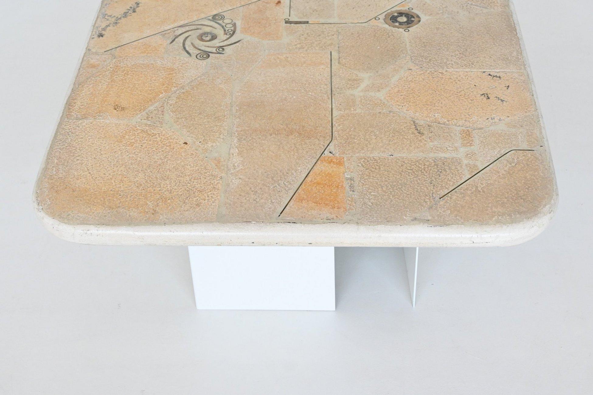 Fin du 20e siècle Table basse de forme carrée en blanc Marcus Kingma The Netherlands 1992 en vente