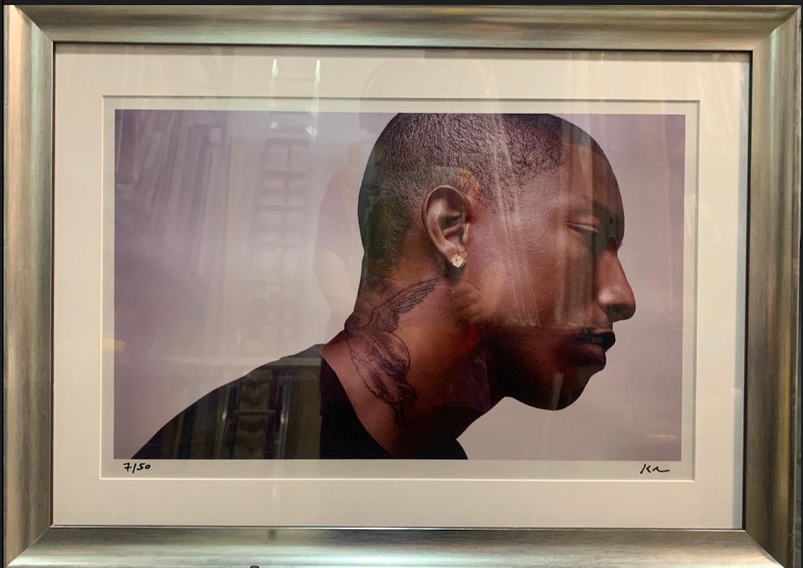 Marcus Klinko Black and White Photograph - Pharrell Williams