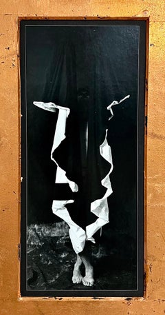 Vintage Silver Gelatin Print Photograph Marcus Leatherdale Shrouded Figure Photo