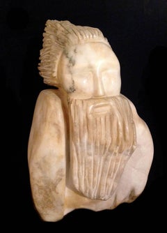 Man With Beard; Marcus Lyons (American 1949); marble