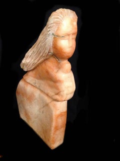 Mother and Child; Marcus Lyons (American 1949); alabaster