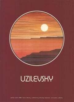 1980 After Marcus Uzilevsky 'Earthen Vessel' Contemporary Orange, Red, Brown USA