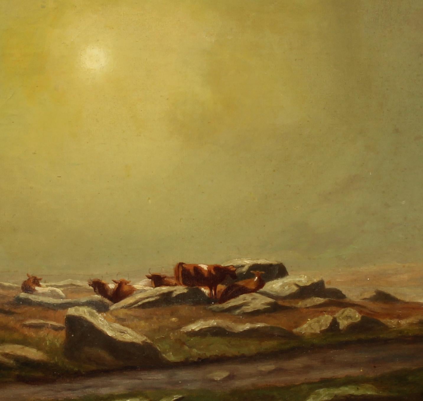 Cows at Dawn - Painting by Marcus Waterman