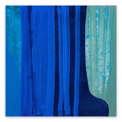 Blaues Etui (Abstraktes Gemälde)