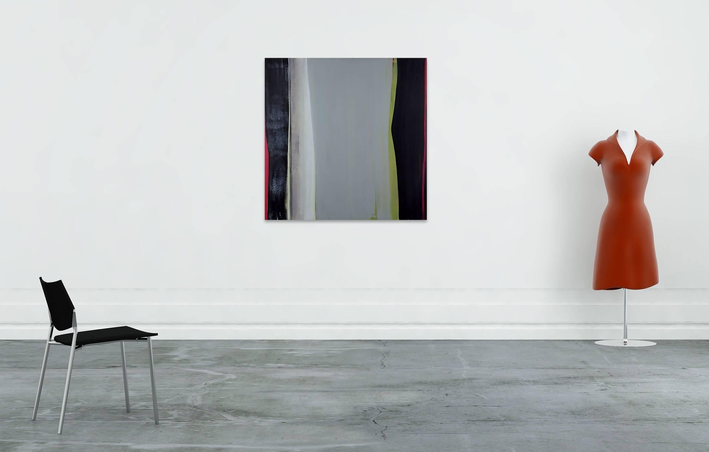 Centro grigio (Pittura astratta) - Painting di Marcy Rosenblat