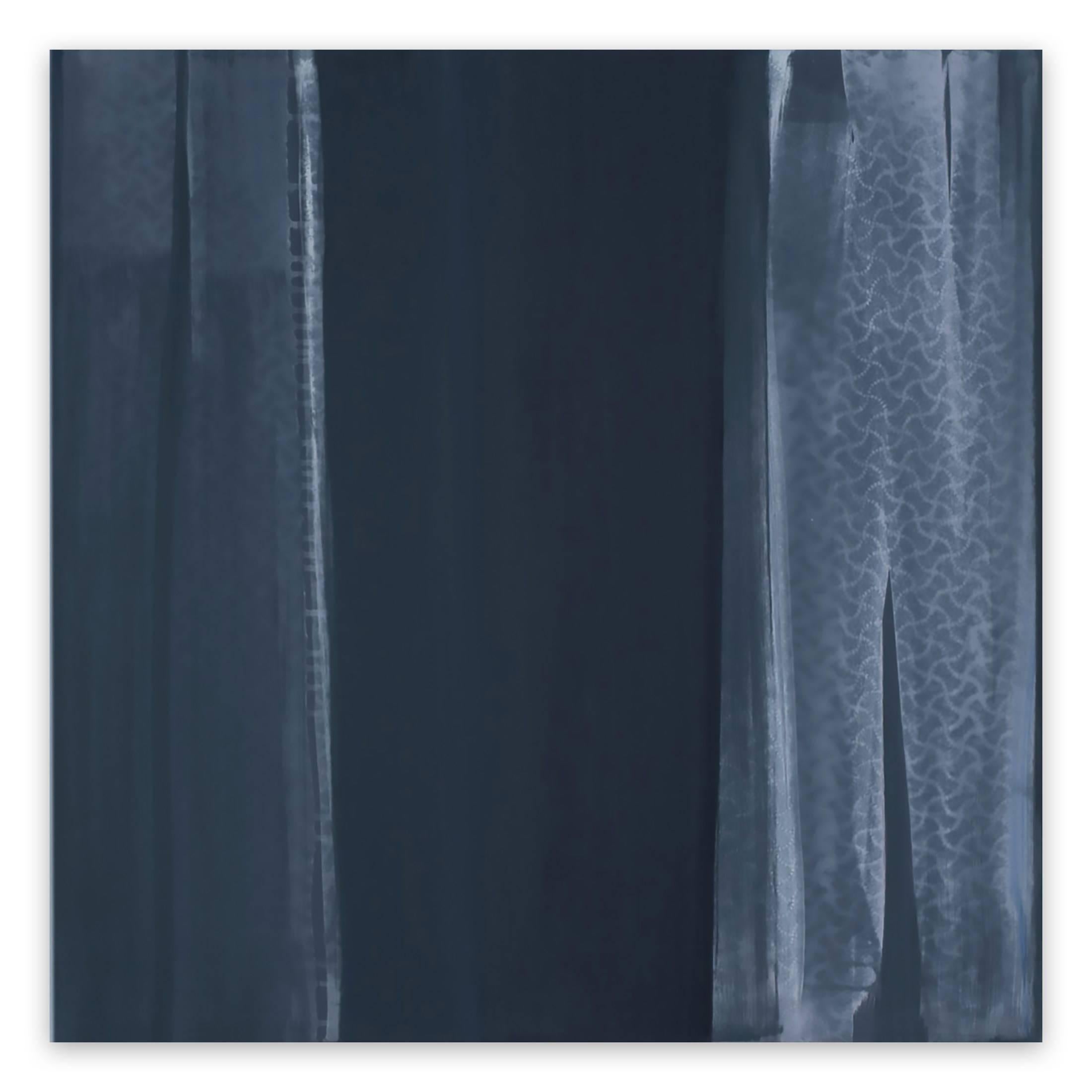 Marcy Rosenblat Abstract Painting - Gray Curtain Wall (Abstract painting)