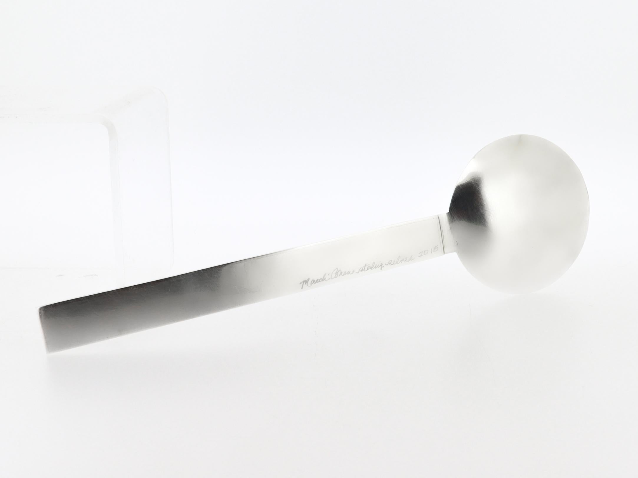 Mardi Jo Cohen Sterling Silver 'Delectable' Fork and 'Scrumptious' Serving Spoon For Sale 8