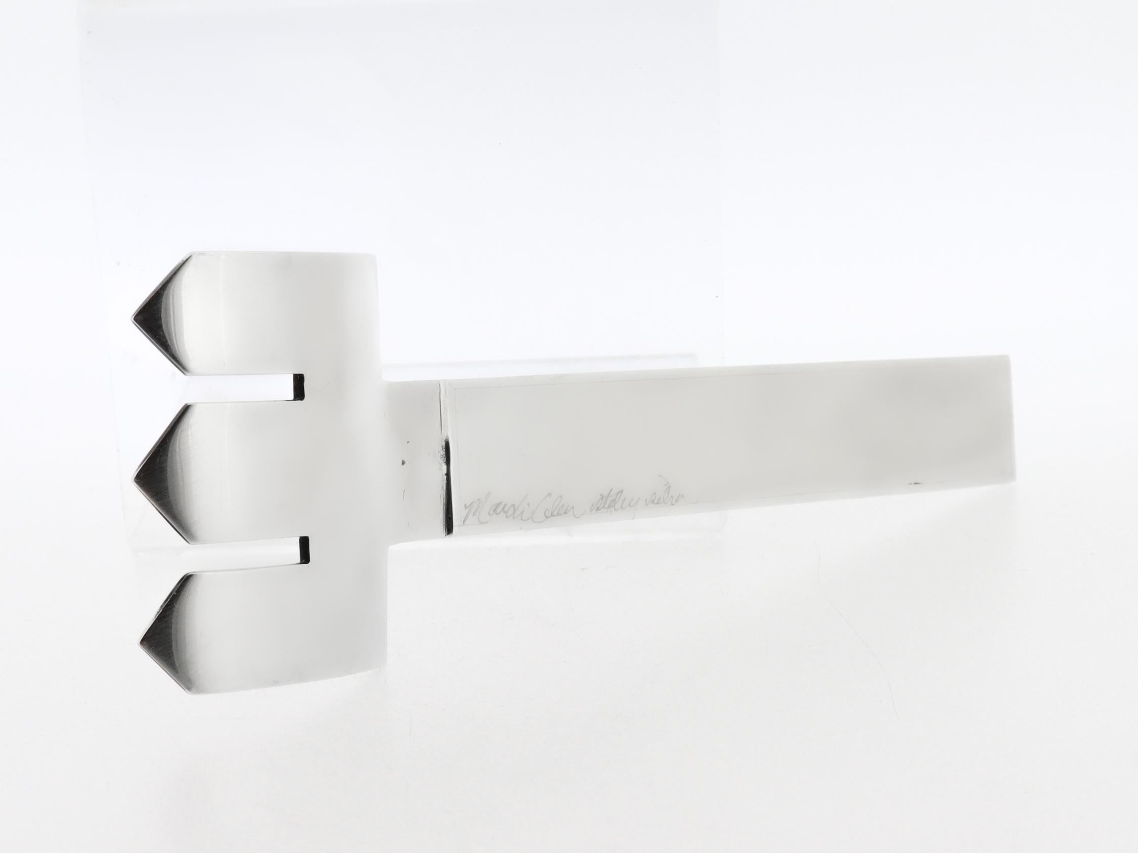 Mardi Jo Cohen Sterling Silver 'Delectable' Fork and 'Scrumptious' Serving Spoon For Sale 9