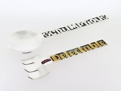 Mardi Jo Cohen Sterling Silver 'Delectable' Fork and 'Scrumptious' Serving Spoon