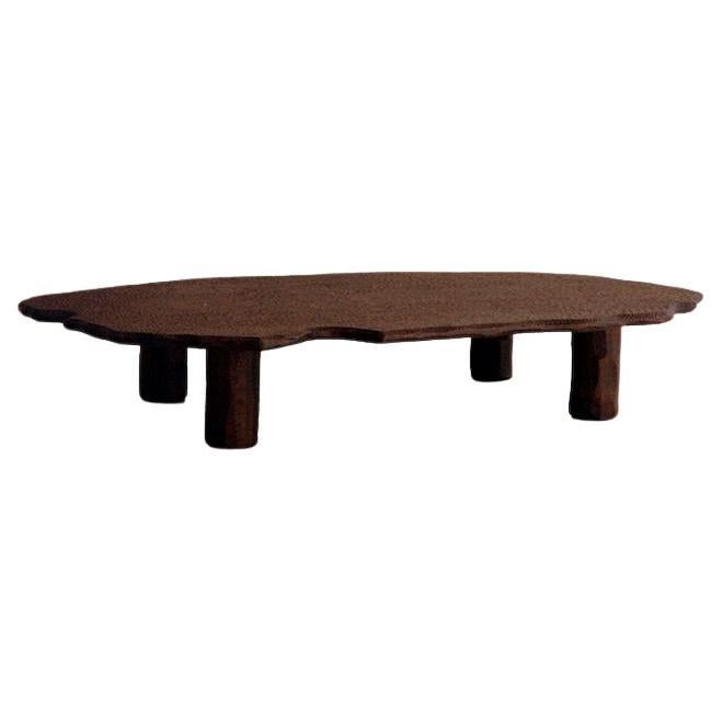 Mare Hand-carved Wooden Coffee Table For Sale