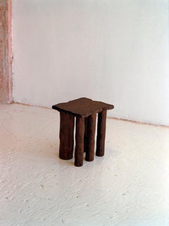 Mare Hand-carved Wooden Side Table