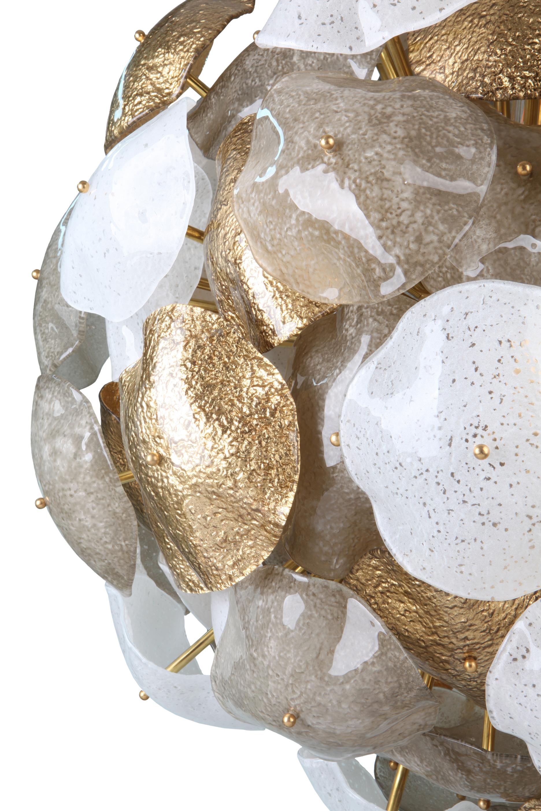 Mare Murano Glass Sputnik Chandelier with 24-Carat Gold Leaf 1