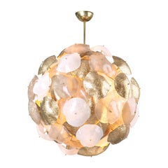 Mare Murano Glass Sputnik Chandelier with 24-Carat Gold Leaf