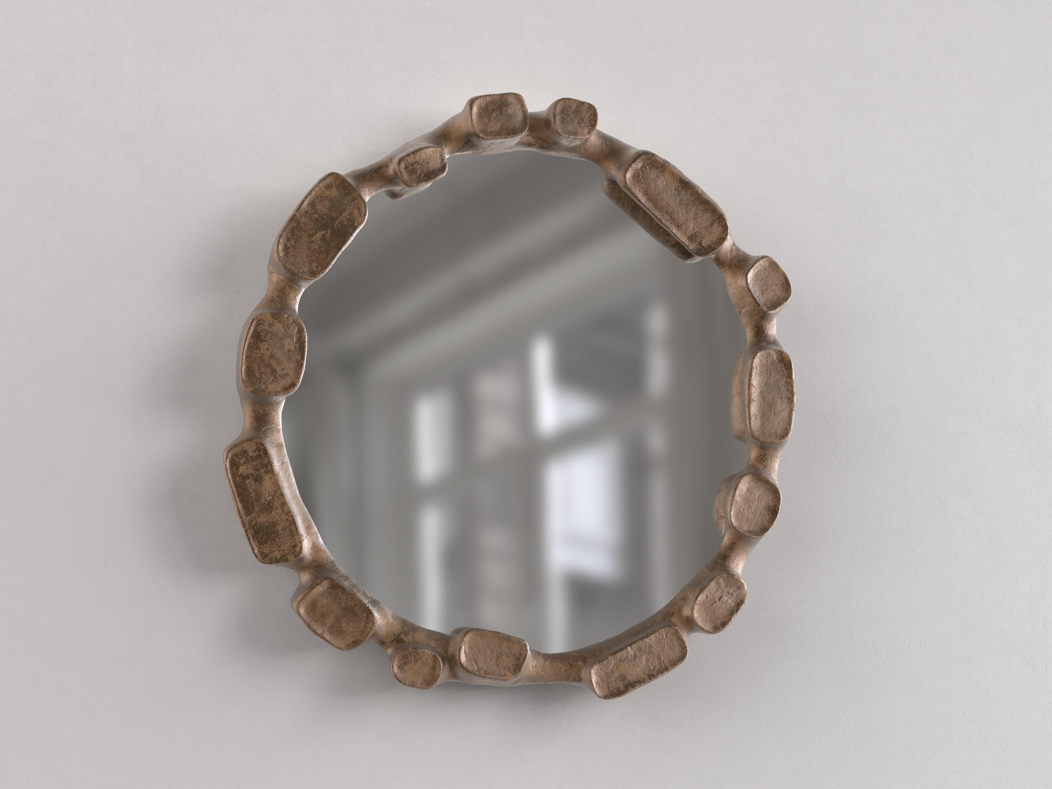Mare V1 Wall Mirror by Edizione Limitata
Limited edition of 15+3. Signed and numbered.
Dimensions: D 6 x W 78 x H 78 cm
Materials: Bronze and mirror.

Edizione Limitata, that is to say “Limited Edition”, is a brand promoting and developing objects