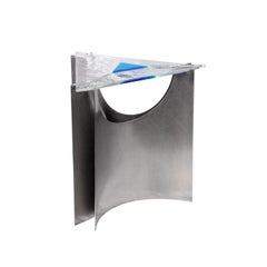 "Marea" murano glass and steel coffee table by William Mulas