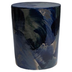 Maree 04 Glazed Stoneware Stool by Pascale Girardin
