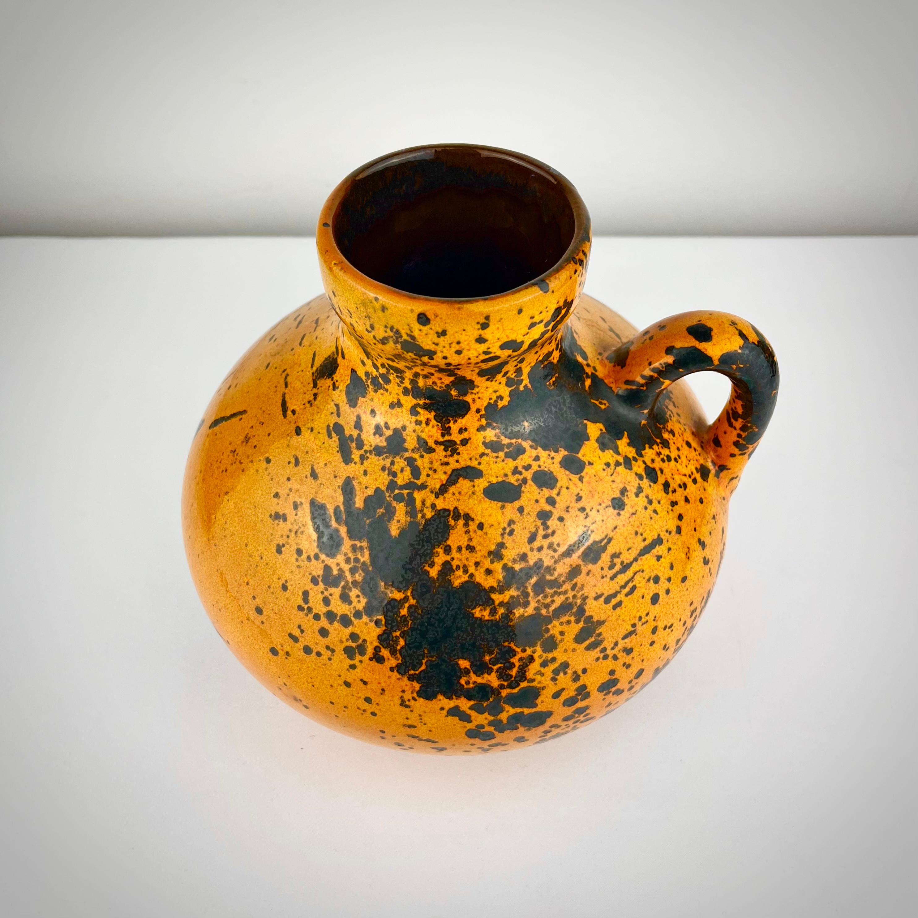 Marei Keramik 4302 West German Vase Jug 1960s Yellow West German Pottery WGC For Sale 1