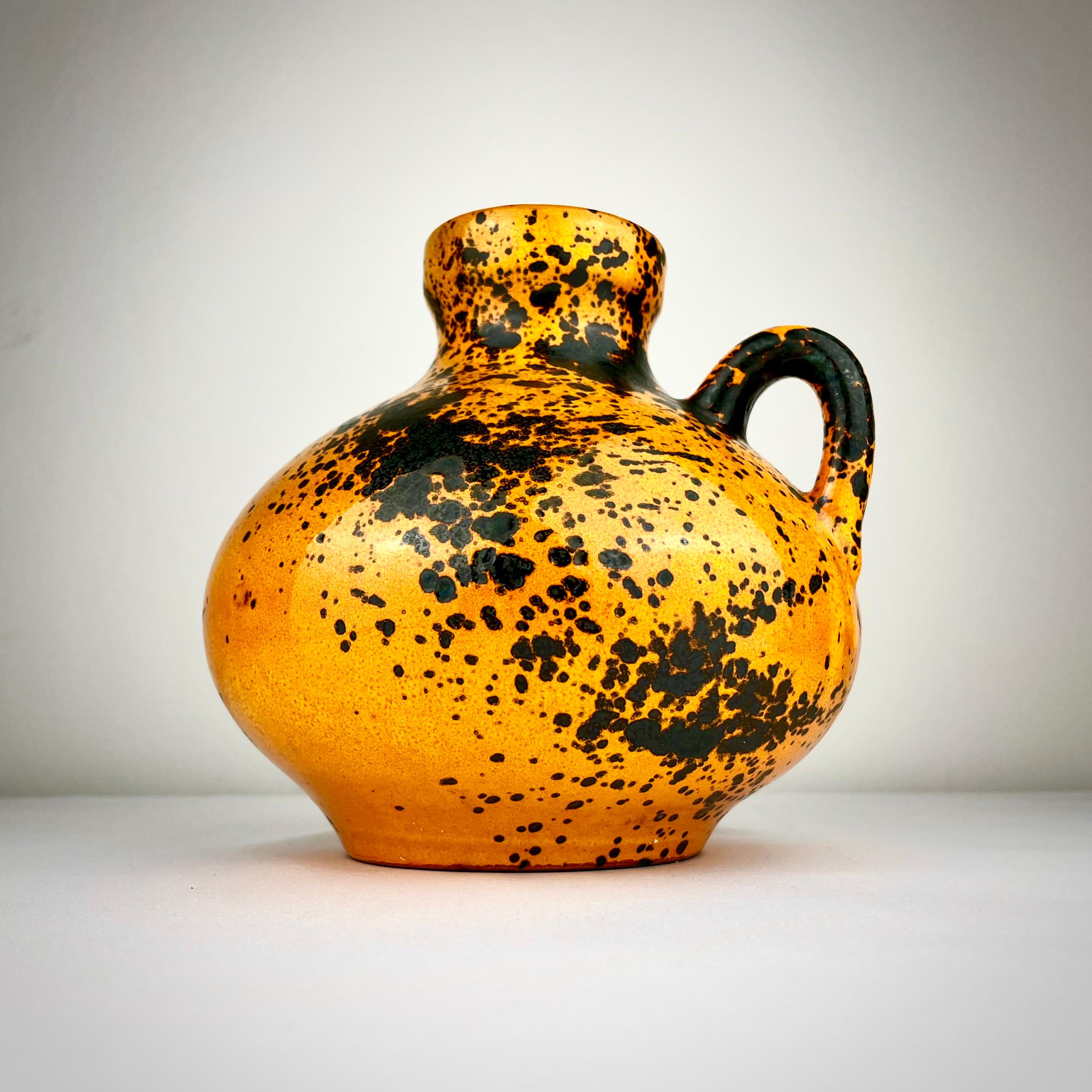 Marei Keramik 4302 West German Vase Jug 1960s Yellow West German Pottery WGC For Sale 2