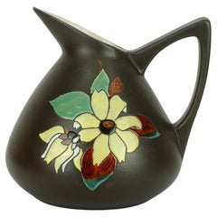 Mitte des Jahrhunderts 1950er Jahre Marei keramik VASE mit Blumendekor Modell 48 19