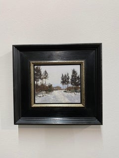 A Winter Forest - 21st century Contemporary landscape Painting of a Snow Forest