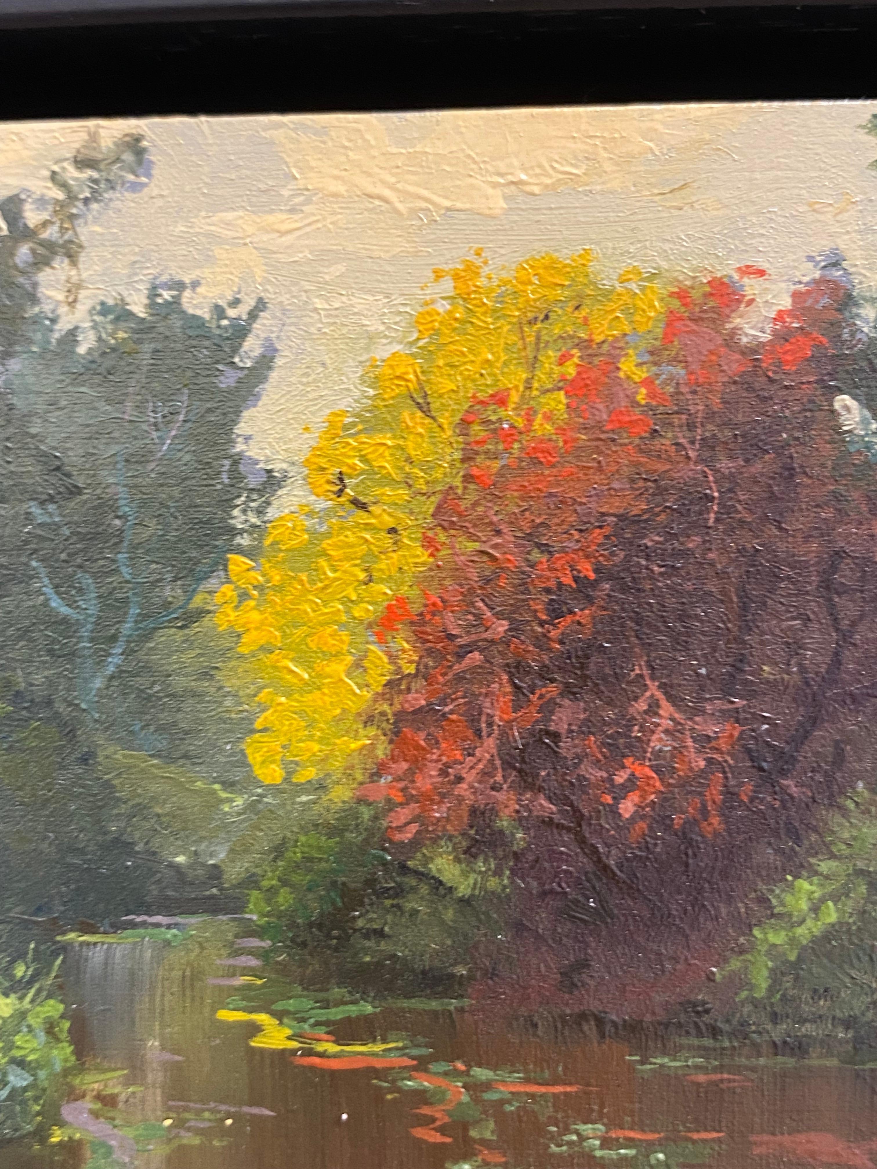 Caminata II - Paisaje contemporáneo del siglo XXI Pintura de un paisaje - Landscape Painting Marrón de Marein Konijn