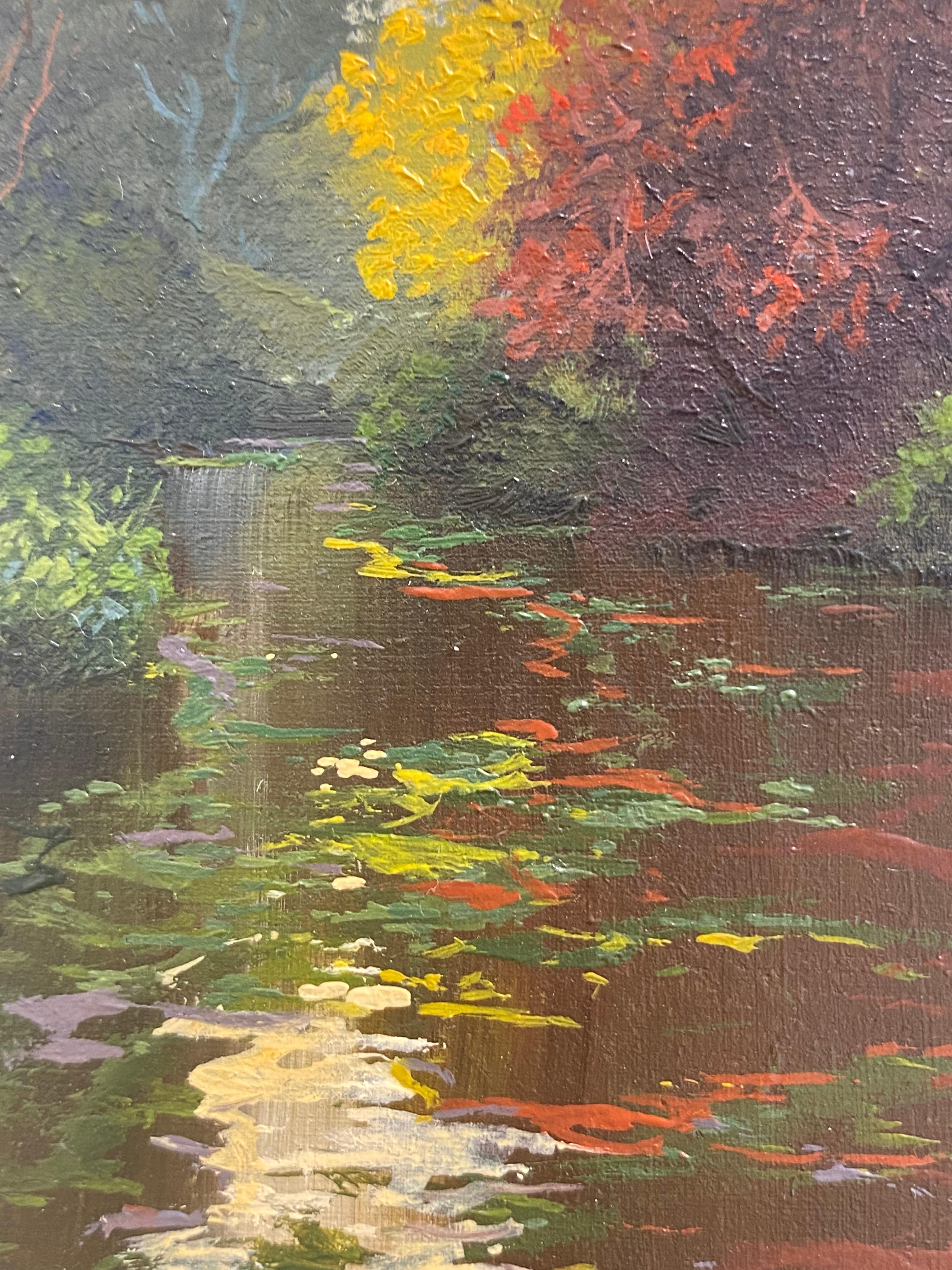 Caminata II - Paisaje contemporáneo del siglo XXI Pintura de un paisaje en venta 1