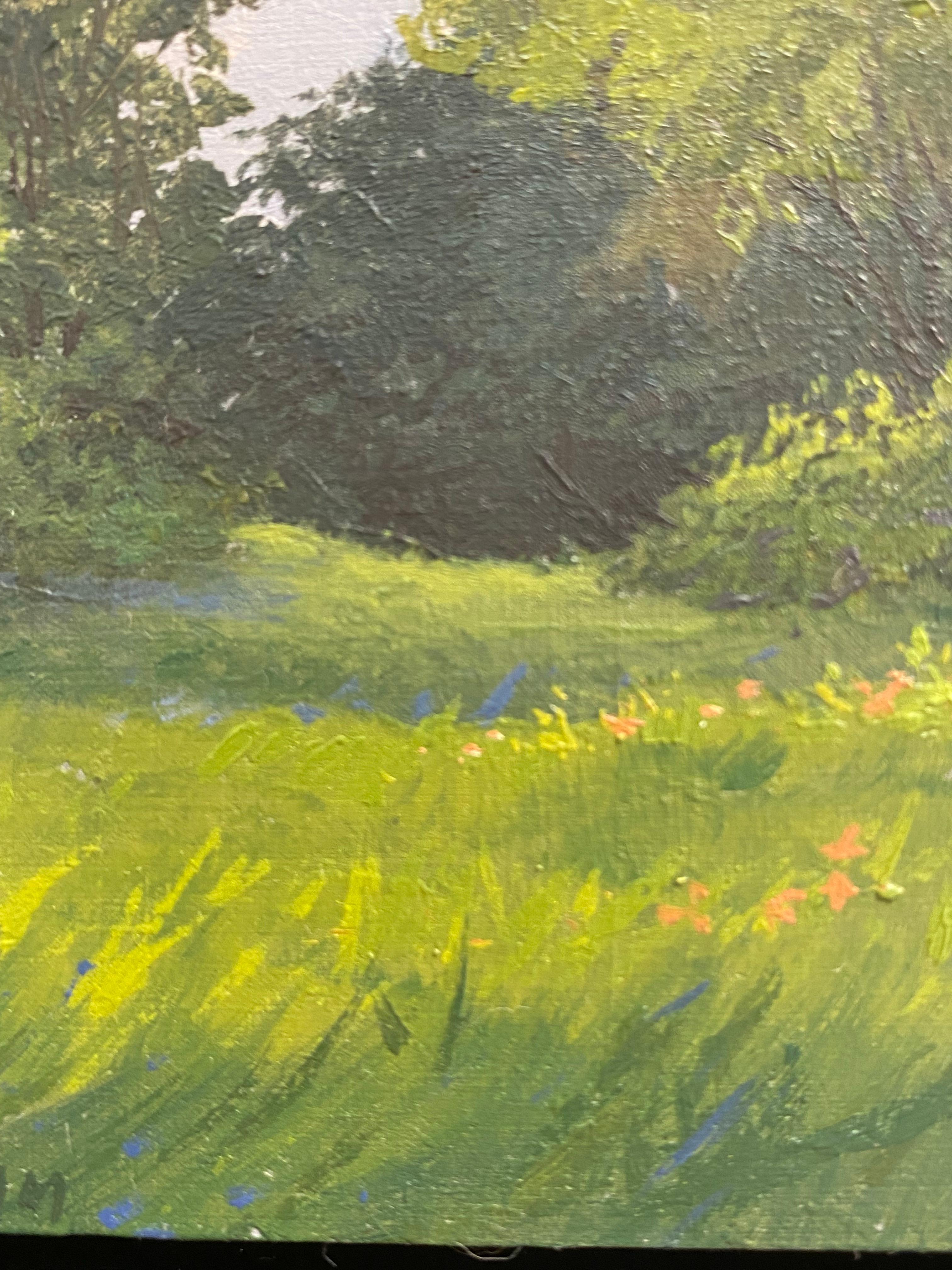 Caminata IV - Paisaje contemporáneo del siglo XXI Pintura de un paisaje en venta 1