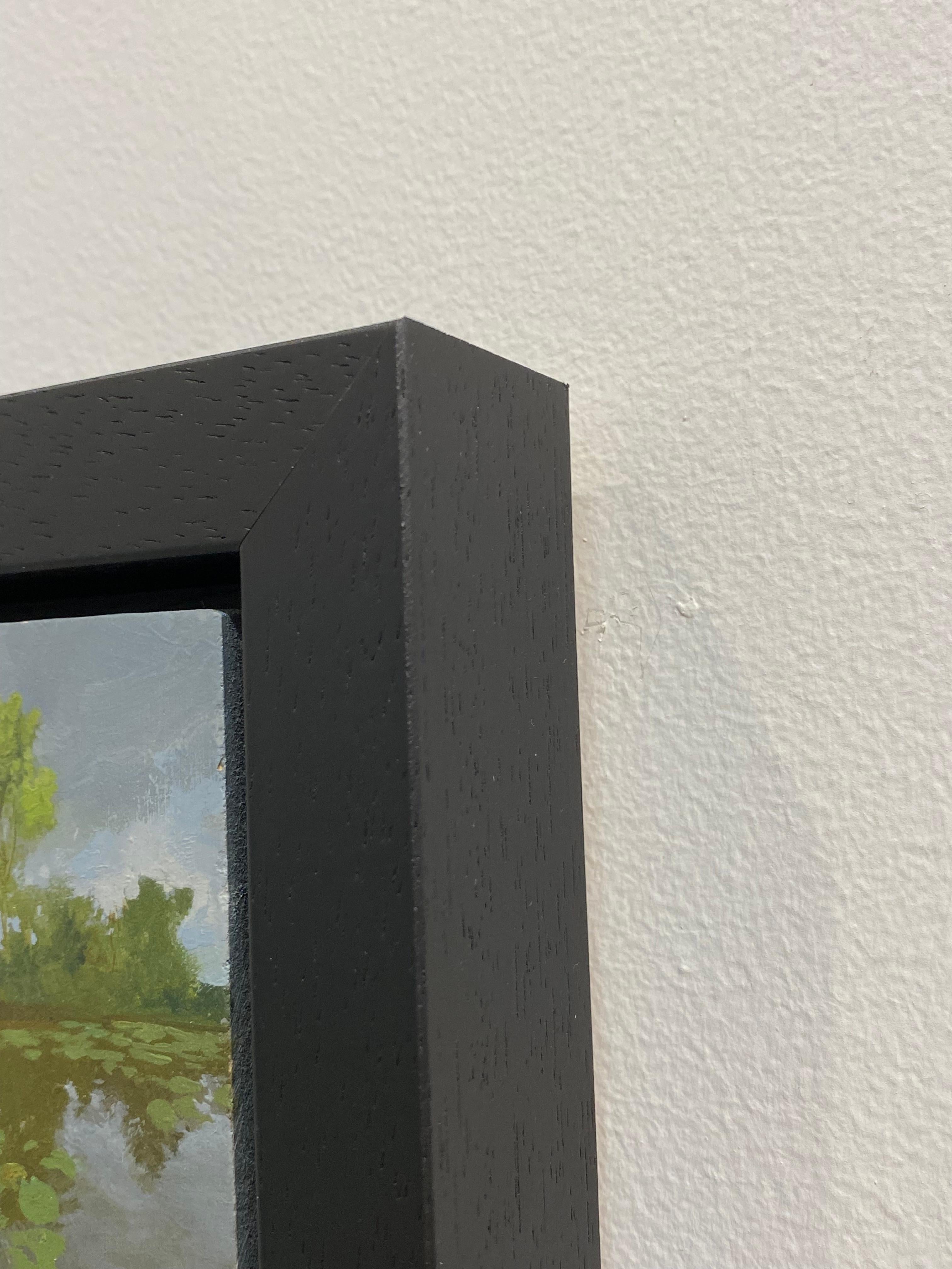 Sobre el agua - Paisaje contemporáneo del siglo XXI Pintura de un paisaje en venta 5