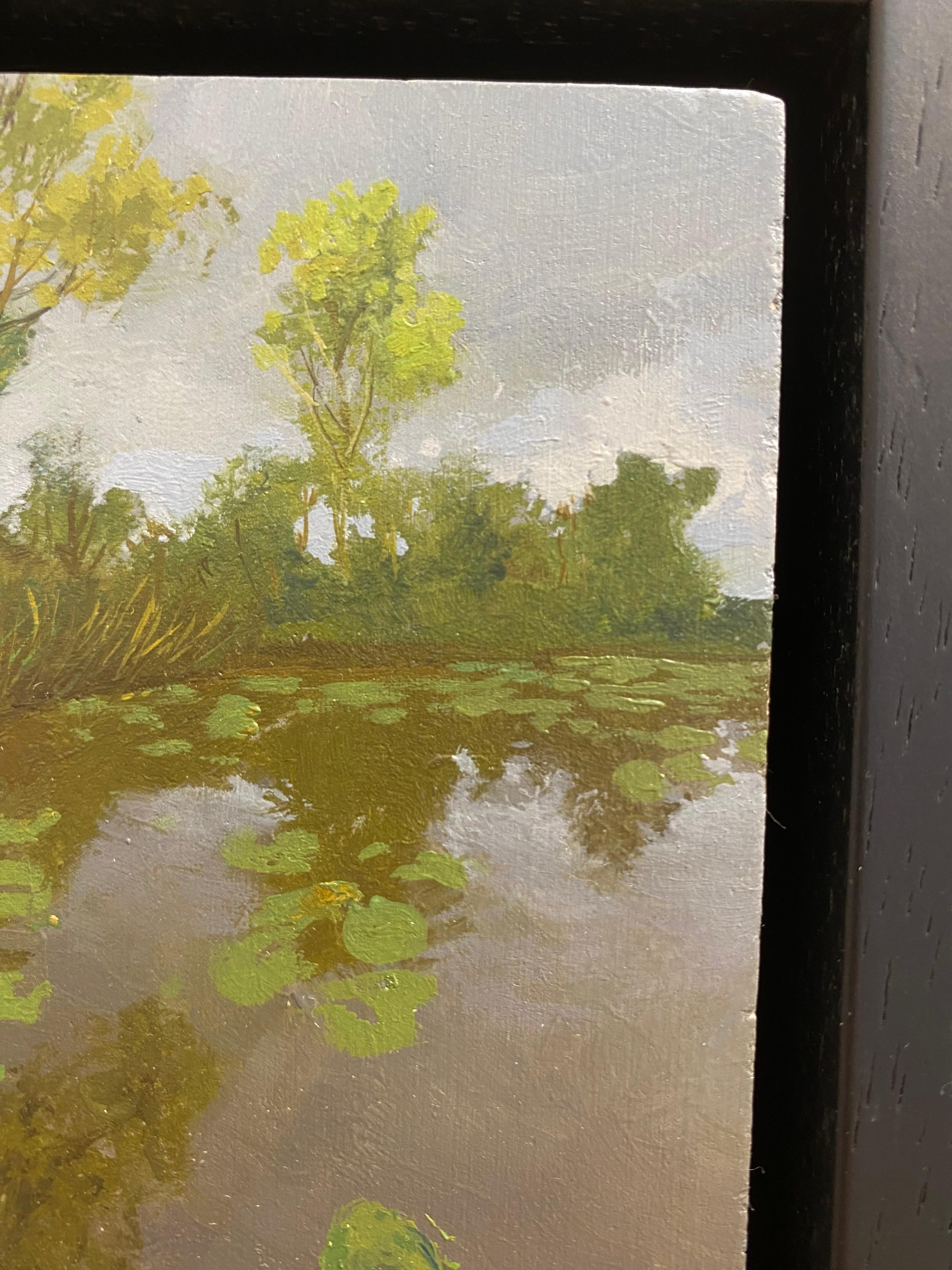 Sobre el agua - Paisaje contemporáneo del siglo XXI Pintura de un paisaje - Painting Contemporáneo de Marein Konijn
