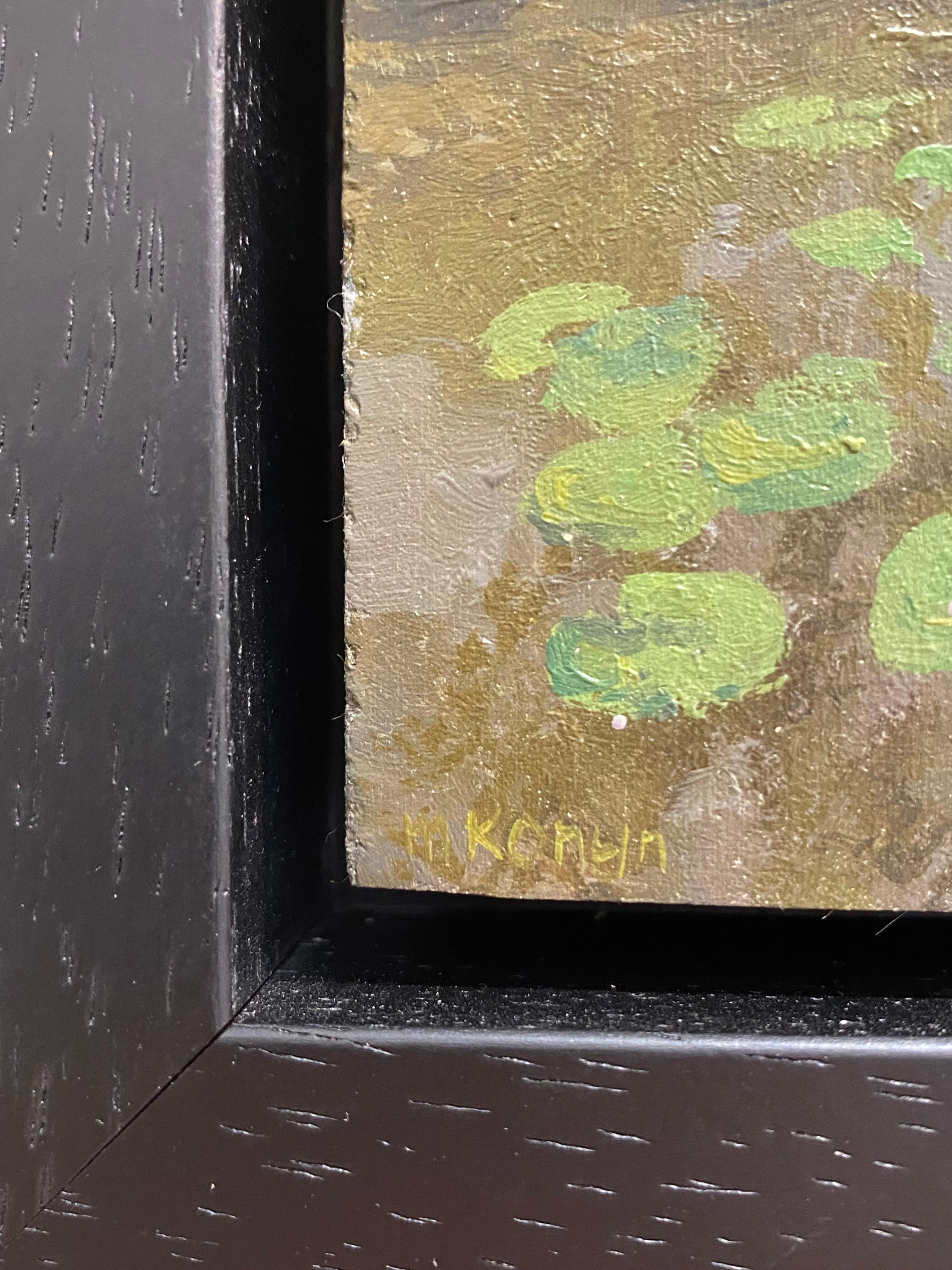 Sobre el agua - Paisaje contemporáneo del siglo XXI Pintura de un paisaje en venta 3