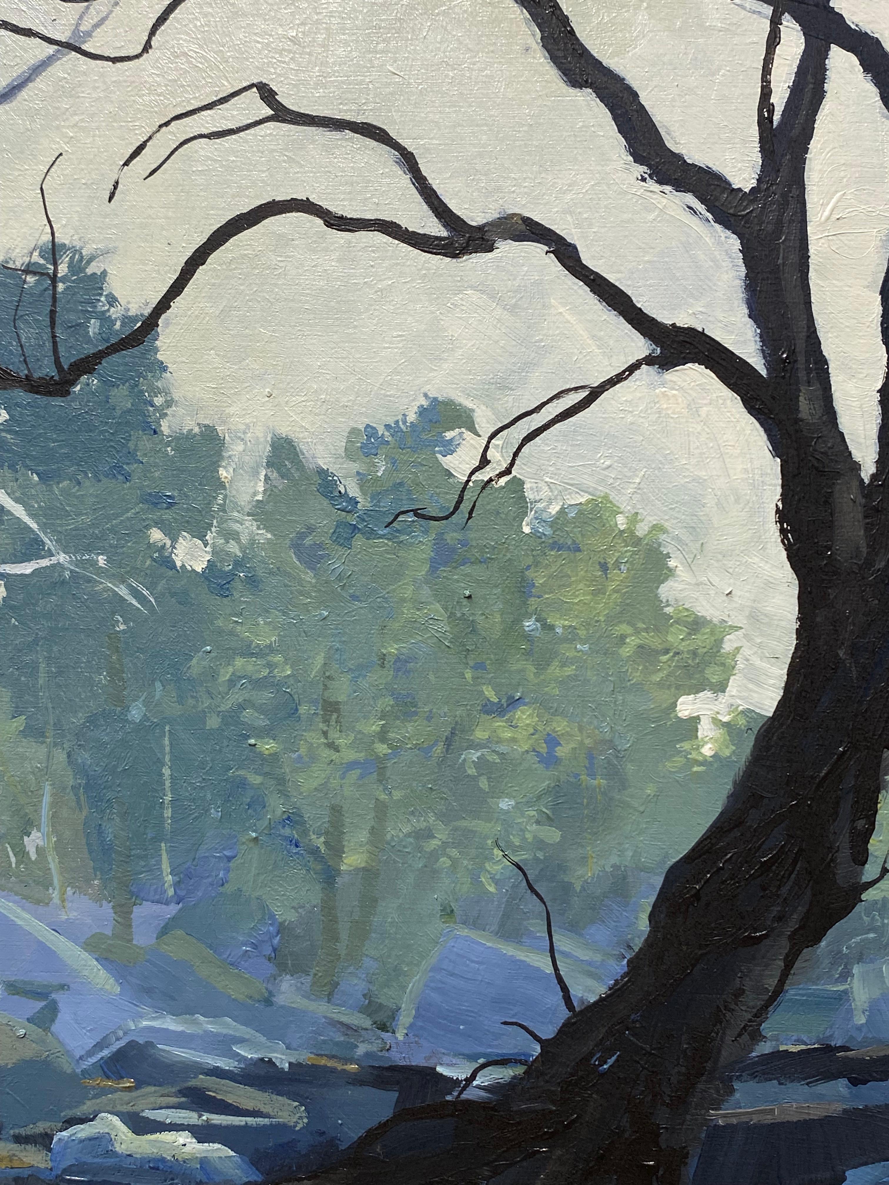 Marein Konijn
Turning point
40 x 40 cm (Framed, included in price 43 x 43 cm)

Large monumental landscapes without color, small landscapes with countless shades of green, figurative paintings where the essence of form makes you feel the intimacy of