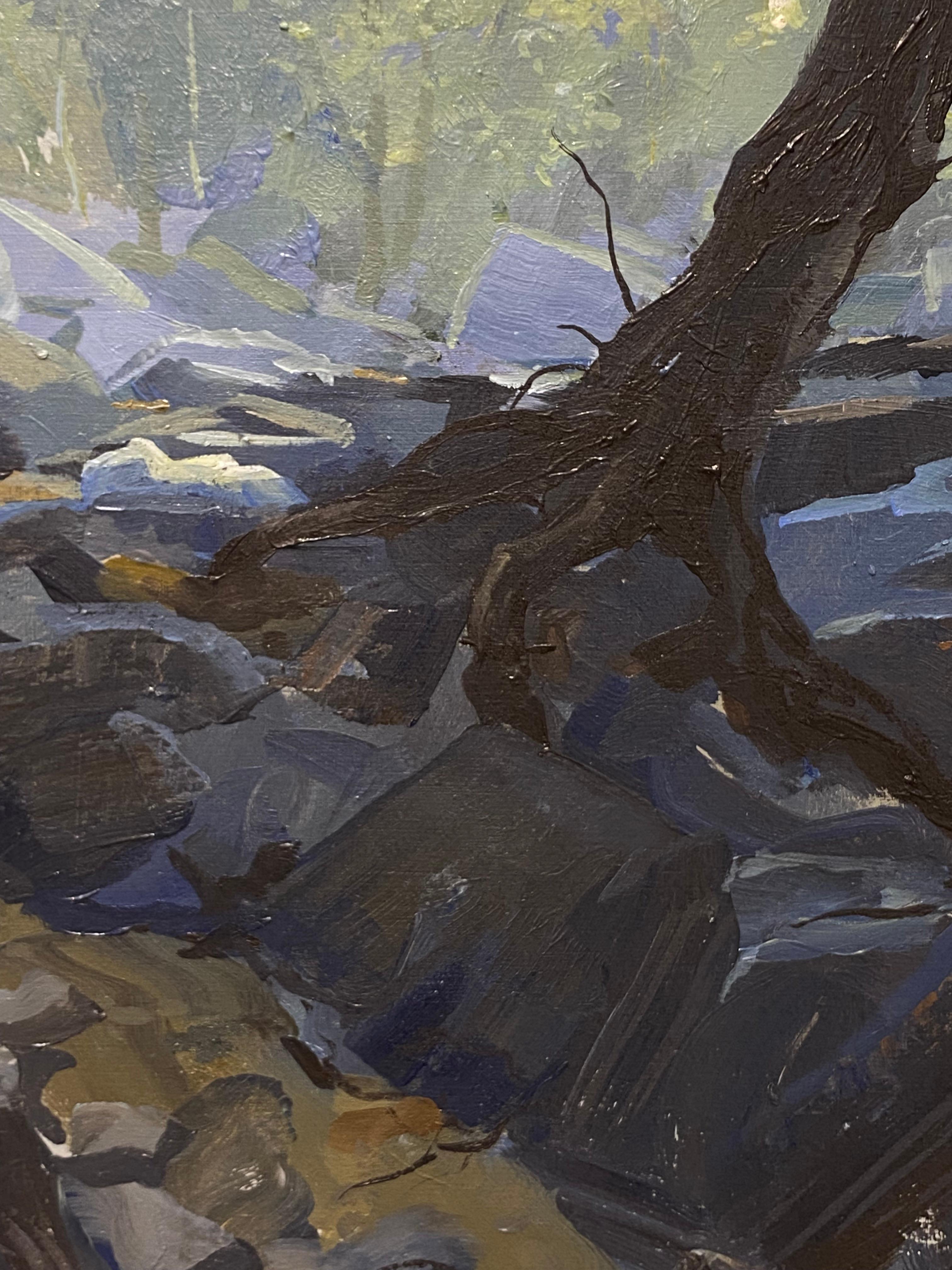 Turning point - 21st century Contemporary landscape Painting of a landscape For Sale 2
