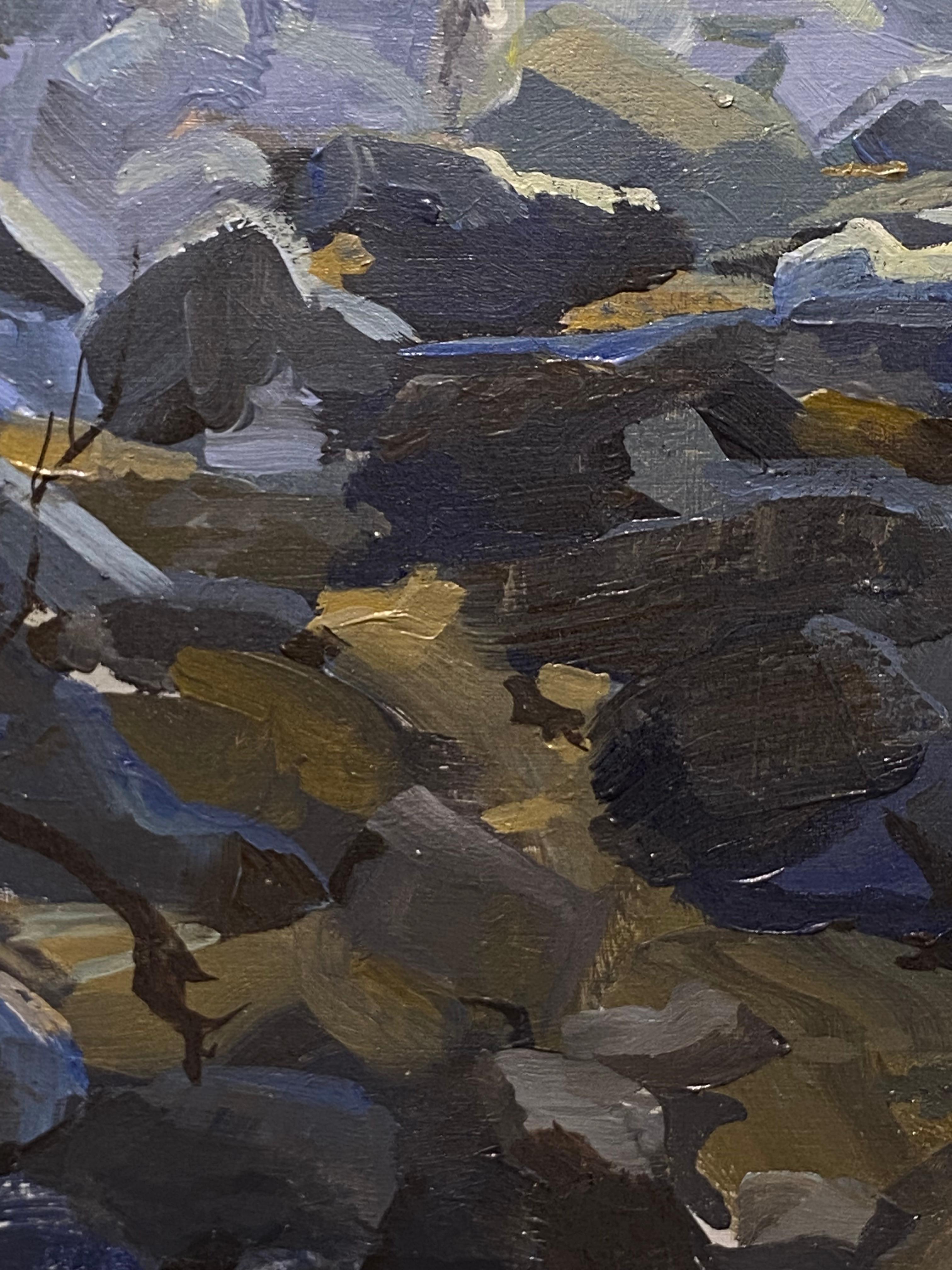 Turning point - 21st century Contemporary landscape Painting of a landscape For Sale 3