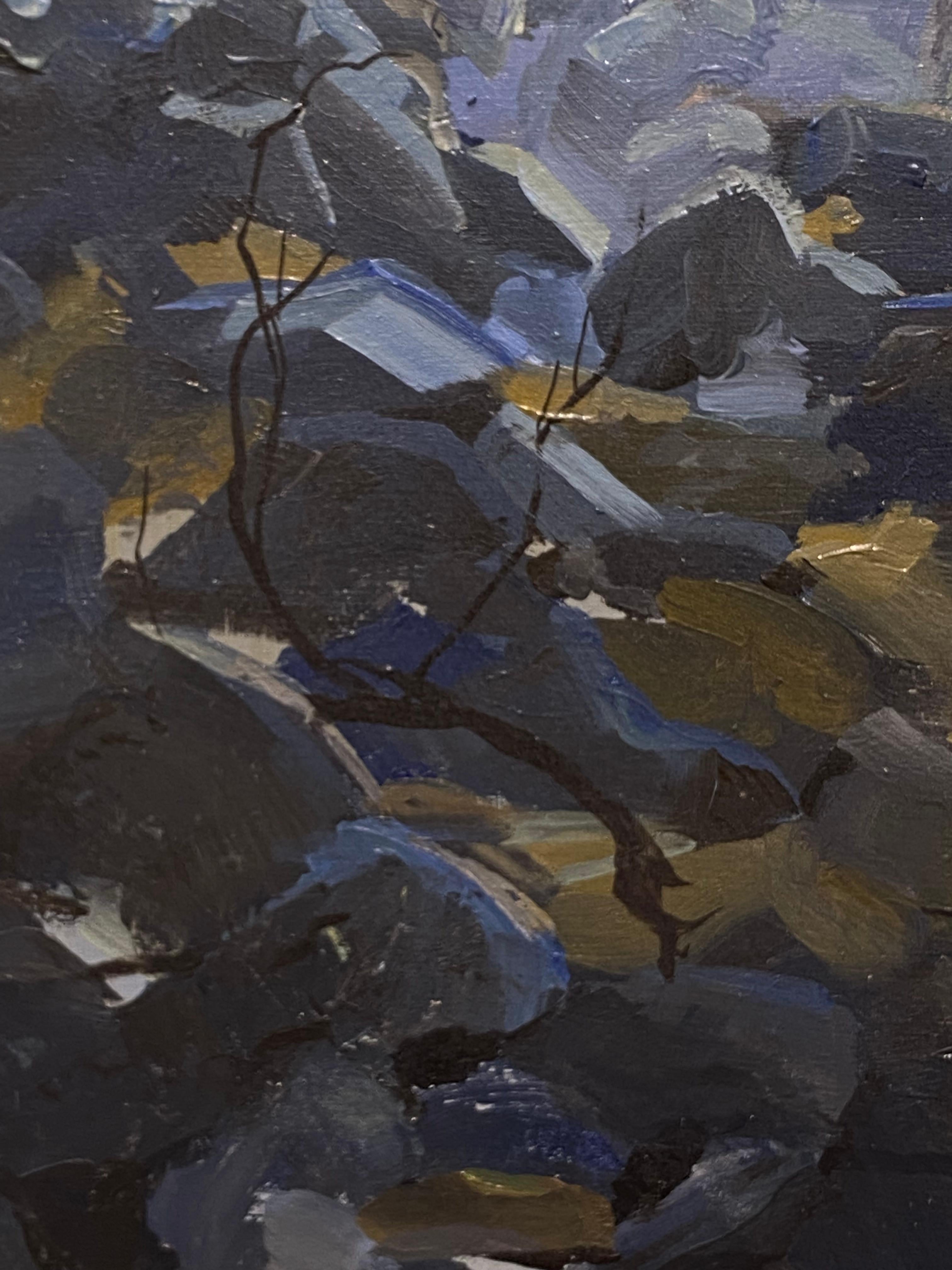 Turning point - 21st century Contemporary landscape Painting of a landscape For Sale 4